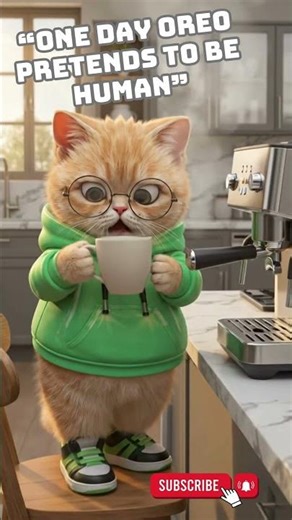 One Day Oreo Pretends to Be Human #One Day Oreo Pretends to Be Human, #OneDayOreo, #OreoCat