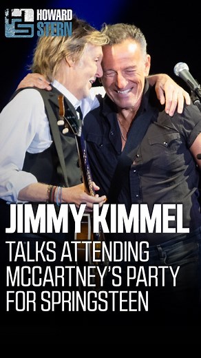 Howard Stern Show | @jimmykimmel tells Howard about partying with Taylor Swift, Bruce Springsteen, and Mick Jagger at Paul McCartney’s house. | Instagram