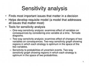 Sensitivity analysis - SlideServe