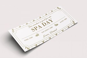 Spa Day Coupon Voucher - INSTANT DOWNLOAD - EDITABLE Text - Printable, Personalized, Ticket, Certificate, Birthday ,anniversary, Spa Gift - Etsy
