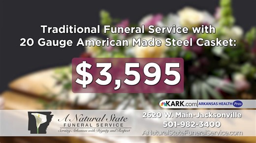 A Natural State Funeral Service helps family and friends honor those they have lost. Our traditional service with an American-made steel casket starts at $3,595. We also offer direct cremation for $795. https://www.kark.com/a-natural-state/ | KARK 4 News