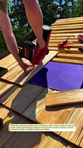 Fast Cedar Roof Installation #Roofing #Construction #SatisfyingBuilds