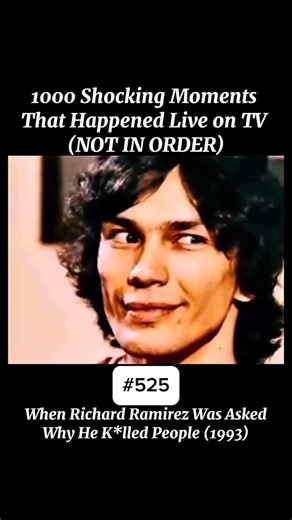 OFFICIAL CAUGHTLIVE ACCOUNT on Instagram: "In a chilling jailhouse interview recorded after his capture, convicted serial killer Richard Ramirez—known as the “Night Stalker”—was asked a direct question: why did he kill people? Sitting in his dark prison jumpsuit, staring calmly into the camera, Ramirez answered with an eerie lack of remorse, framing his murders as something almost inevitable. Rather than expressing guilt or offering any real justification, he leaned into his own notoriety, sugge