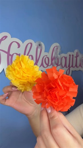 #fblifestyle Como hacer flores de cempasúchil con papel súper fácil | Hablo Bajito