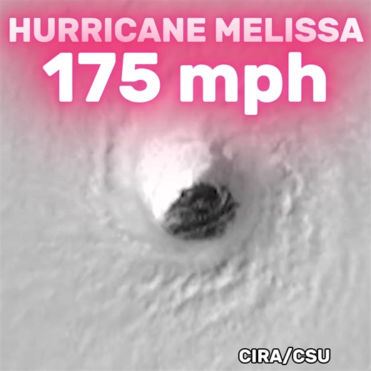 35K views · 253 reactions | BREAKING: Melissa's maximum sustained winds are now up to 175 mph over the open ocean. Melissa is now tied as the 10th most-intense Atlantic hurricane on record from a wind perspective. | Matthew Cappucci | Facebook