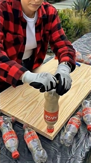 Don’t Trash Those Bottles! ♻️ Geniuses DIY Tiered Plant Stand #diy #upcycling
