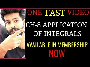APPLICATION OF INTEGRALS CHAPTER 8 || ONE SHOT VIDEO || GENIUS LEARNING