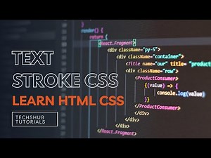 CSS Text Stroke Effect Tutorial | Text Styling & Typography with CSS | Adding Stroke To Web Text
