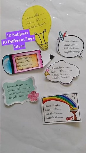 DIY School Crafts| Name plate #shorts #schoolsupplies #nameslip #diynameplate