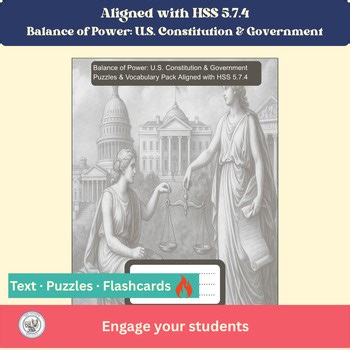 HSS 5.7.4 Puzzle Pack- Constitution, Balance of Power & Limited Government