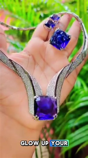 Glow up your jewelry game with this stunning zirconia gold-plated set! 💜✨ Includes a dazzling necklace, ring, and earrings—each featuring vibrant purple stones that catch every eye. Perfect for adding a royal touch to any look! 👑💫 #ZirconiaJewelry #GoldPlatedGlow #StatementSet #PurpleVibes #JewelryGoals