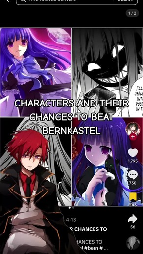 Bernkastel Vs List #animefyp #umineko #bernkastel #dragonball #tanjiro | dragon ball ranking filter