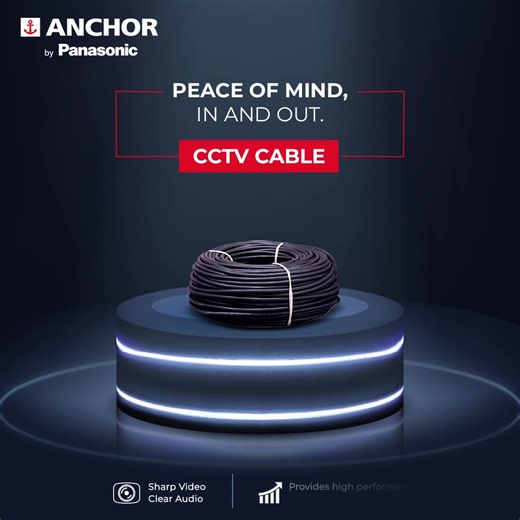 2.3K views · 40 reactions | Ensure your surveillance system performs at its best with Anchor CCTV Cables. Featuring 99.97% pure copper conductors for unmatched clarity and minimal signal loss, our cables deliver crystal clear footage for utmost security. #AnchorbyPanasonic #CCTVCable #AnchorCable | Anchor by Panasonic | Facebook