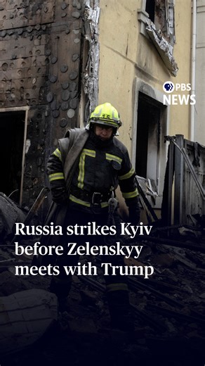 Russia attacked Ukraine's capital city Kyiv with a barrage of ballistic missiles and drones overnight Friday and into Saturday, hitting several apartment buildings and key energy infrastructure facilities. At least one person was killed and nearly 30 others were injured. It came just a day before President Donald Trump and Ukrainian President Volodymyr Zelenskyy were set to meet in Florida to talk about prospects for peace. "This attack is, again, Russia's answer on our peace efforts, and this r