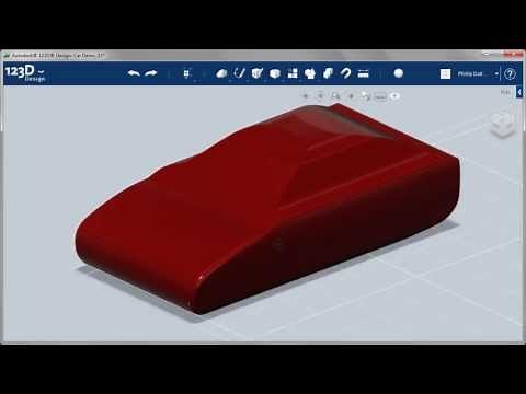 Car Design: Autodesk 123D Design Technical Video Part 5