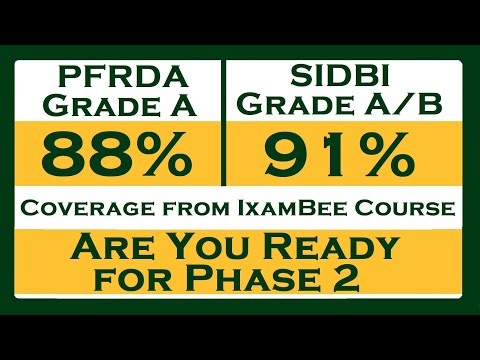 Performance of IxamBee Course in PFRDA and SIDBI Exam!