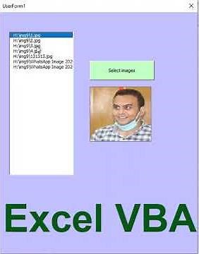 Select images from Listbox in excel VBA #shorts