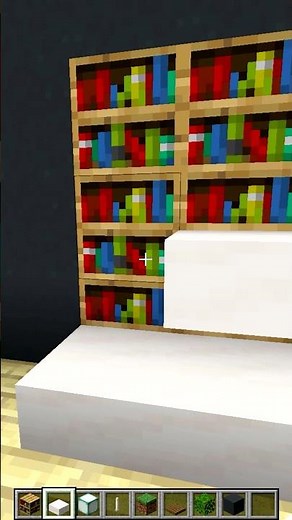 ¡CÓMO HACER una ESTANTERÍA MODERNA en MINECRAFT! 😱😍 Minecraft Decoración Tutorial #Cortos #Shorts