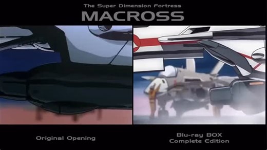 MacrossFanCentral on Instagram: "Comparison between original Macross opening and clip from the Complete Edition Bluray taken from the pachinko game."