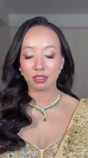 Our beautiful bride on her pre wedding reception ✨🌸 Hair @Binjeeta #fypシ゚ #softglam #receptionbride #receptionmakeup #goviraltiktok