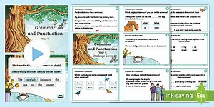 Grammar and Punctuation Challenge Card and PowerPoint Pack