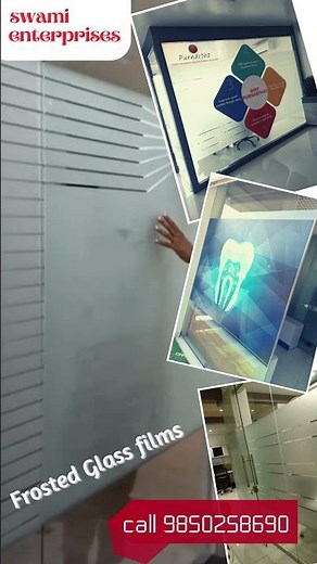 frosted glass films with ploter cutting / uv printing