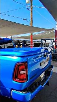 UnderCover Elite LX Painted Tonneau Cover On Ram 1500 Hydro Blue