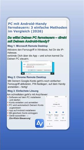 Vom Sofa aus den PC steuern? 😏 So geht’s!#android #pc #remotework #remotecontrol #tips