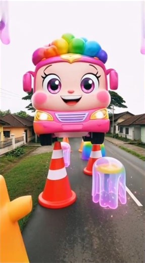 You Won’t Believe What This Adorable Cartoon Bus Does in Rainbow Land!