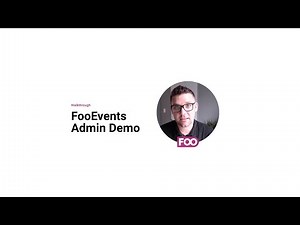 FooEvents Admin Demo