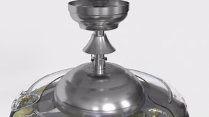 matrix decor 42 in. Indoor Chrome Retractable Chandelier Ceiling Fan with Light and Remote Control MD-F4706110V