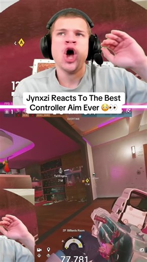 Jynxzi Reacts To The Best Controller Aim Ever 😳👀 #jynxzi #jynxzifunnymoments #jynxziclips #rainbowsixsiege #fyp @Jynxzi