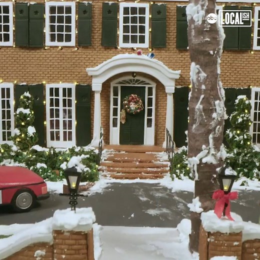 This "Home Alone" house was built entirely from gingerbread! 😲 Don't forget to celebrate the 30th anniversary of Home Alone on Disney ! | Localish
