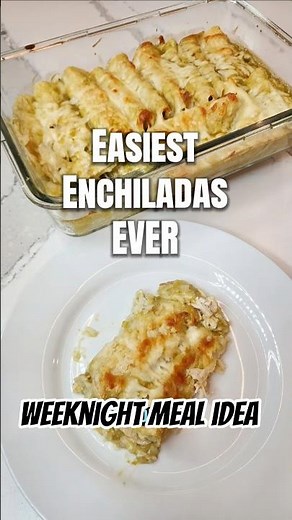Easy Chicken Enchiladas with Rotisserie Chicken | Cheap Weeknight Dinner Using Leftovers