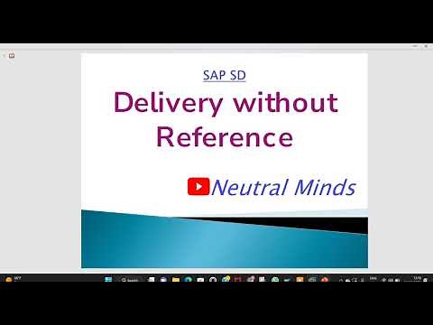 SAP SD : Delivery without reference to Sales Order and Purchase Order process and configuration