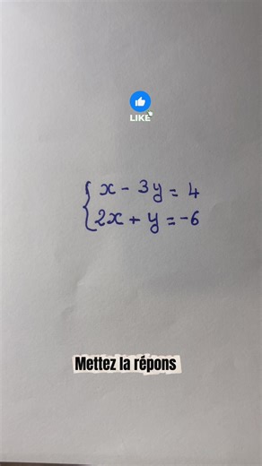 Résoudre un système d’équations#maths#matematicasystème d’équations#mathematicschallenge#matematica#maths