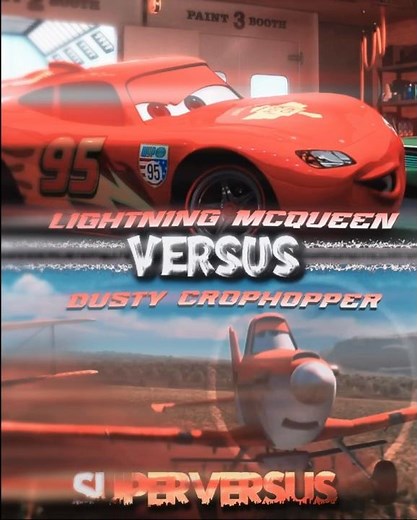Lightning McQueen vs Dusty Crophopper #fyp #fypシ #disney #pixar #cars #planes #racing #1v1 #battle