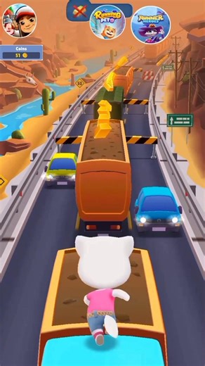Subway surfer 🚇 VS Cat runner vs Running pet 🐶 VS Tom runner coin challenge.@Runninggamezoneuj