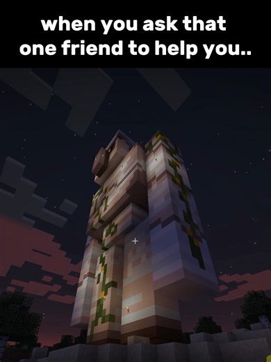 you ask that one friend for help.. #minecraft #unemployedfriend #minecraftmemes #minecraftbuild #verxmc