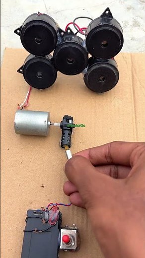 Powering 5 Buzzer With Mini Gear Box Coreless Motor #tech #diy #project #schoolproject