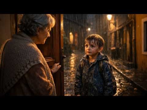 « Je suis perdu… » dit le petit garçon sous la pluie. La vieille dame l’a laissé entrer… mais le...