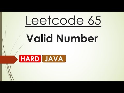 Leetcode 65 - Valid Number (Java)