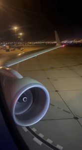 1K views | Night Pushback Wingtip View — Ramp Light Reflections and Stillness | Joy Ann | Facebook