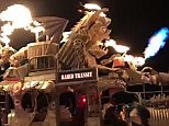 Fiery action from creative vehicles at 2018 Burning Man festival