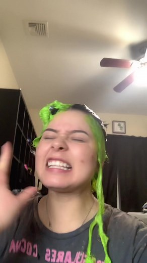 Neon Green Hair Color Transformation with Manic Panic Green Dark