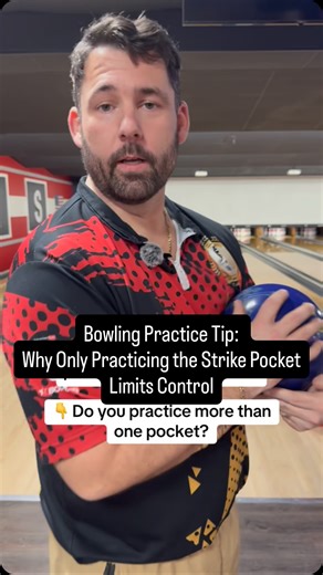 Tim Bowman on Instagram: "Most bowlers practice one thing: the strike pocket. But bowling control comes from understanding ball motion, launch angle, entry angle, and speed control, not just striking from one spot. Practicing different pockets in bowling helps you: • control ball motion • read lane transition • adjust speed and angles • improve consistency in league and competition Striking is the result. Control is the skill. 👇 Do you practice multiple pockets or only the strike line? #bowling