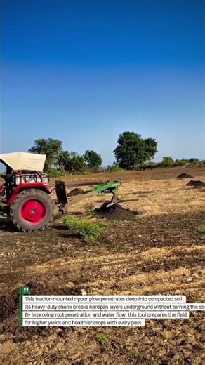 Deep Soil Ripper Plow Breaks Hard Ground Fast #FarmTech #AgriMachine #Tractor