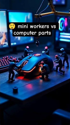 mini workers repair in computer parts😱☺️ #shorts #youtubeshorts #trending #repairs