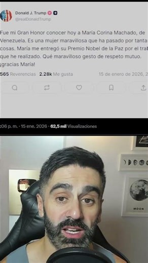 María Corina Machado presented Trump with the Nobel Peace Prize