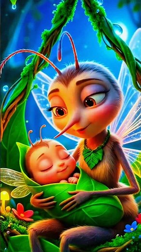 Mosquito Mom Singing to Baby 🦟🎵#ai#mosquito #mothers #singing